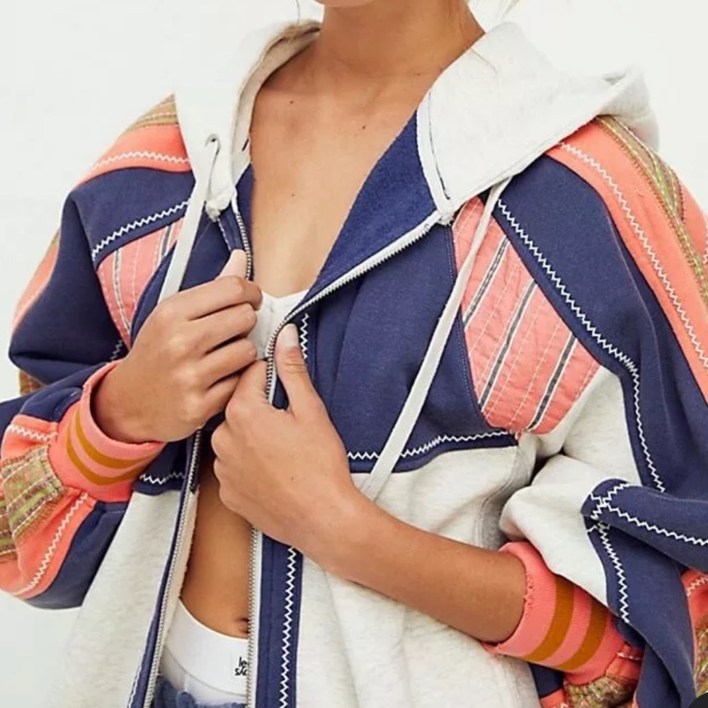 NWOT Free People Rookie Jacket Adirondack Mountains Hoodie Sweatshirt Z59-1 - Picture 4 of 10